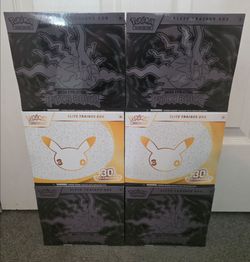 Pokemon TCG 30th Celebration Elite Trainer Box and Mega Evolution Pitch Black ETB
