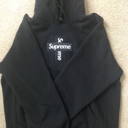 Supreme Cross Box Logo Hoodie Size Medium