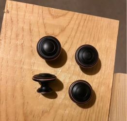 Solid Brass Oil Rubbed Bronze Cabinet Knobs Set of 4