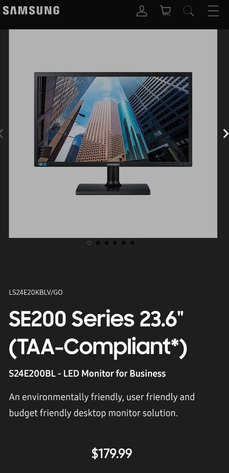 New Samsung SE200 24" monitor