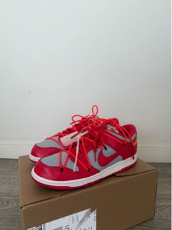 Nike Dunk Low x Off-White University Red size 10