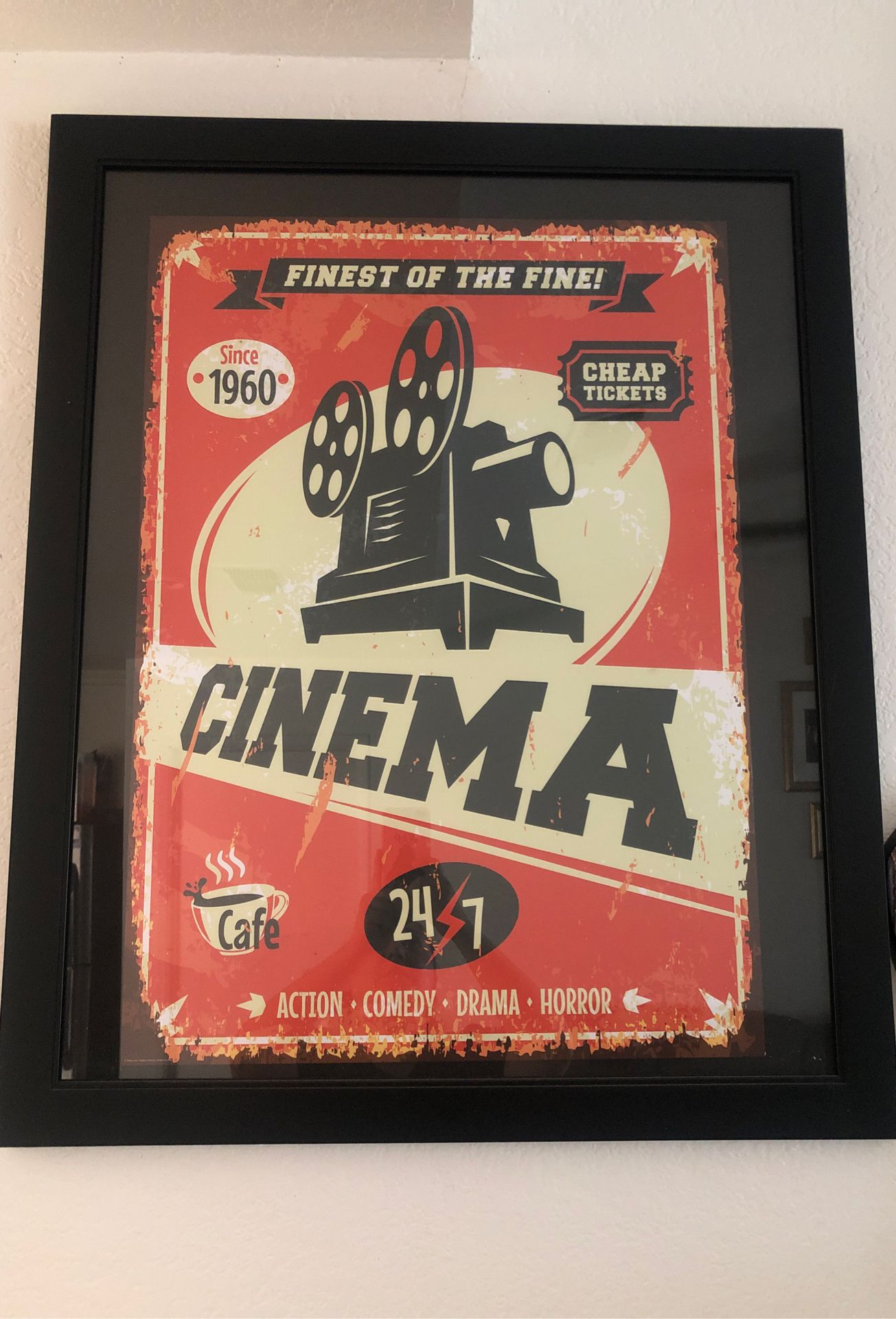 Theater poster with frame