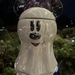 Disney Decorations Minnie Mouse Ghost Cookie and Candy Jar