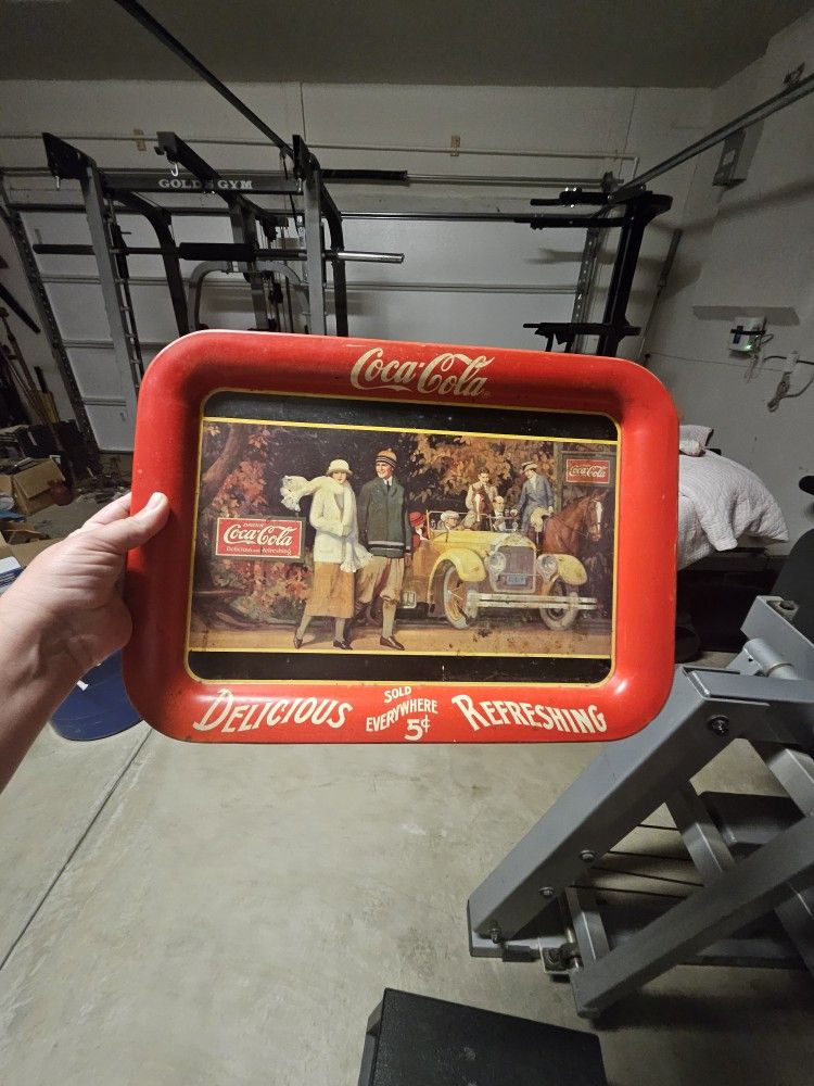 Vintage Coca  Cola Car Tray 
