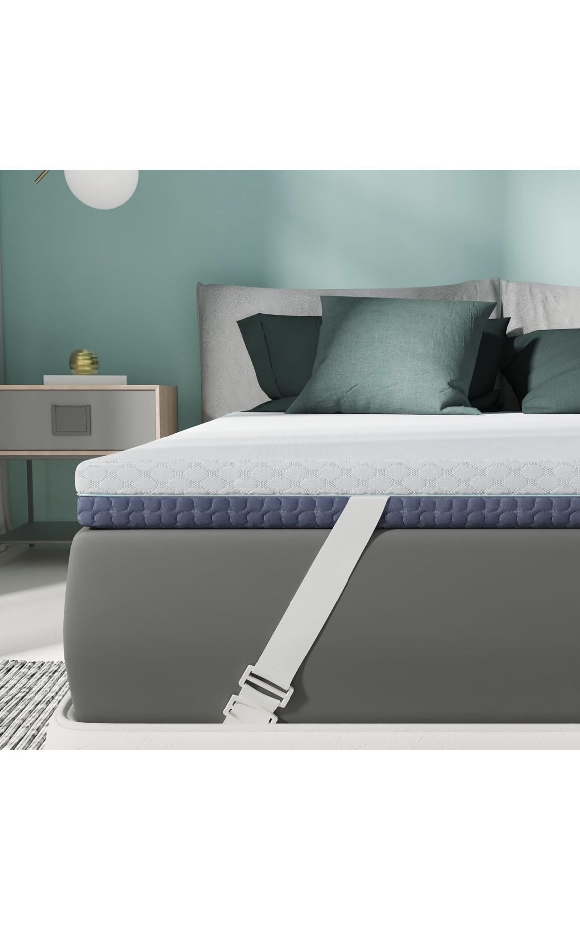 2 Inch Memory Foam Mattress Topper Full Size, Soft Mattress Topper, Bed Topper with 2-Sided Breathable Cover, CertiPUR-US Certified