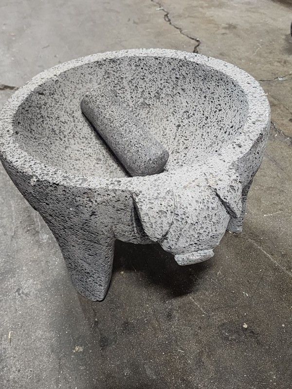 Molcajete Mortero Cajete De Piedra Volcanica 16 Pulgadas Para Salsa Y Guacamole Mariscos