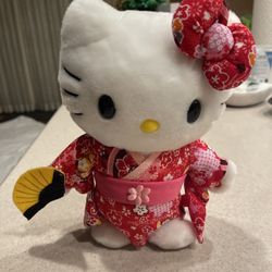 2012 Sanrio Kyoto Japan Hello Kitty Chirimen Kimono Crepe Fabric Plush Working 