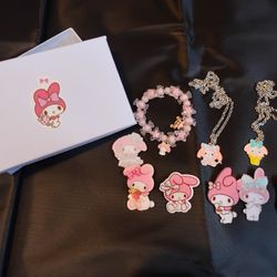 My Melody Chains, Bracelets and Pins Lot 
