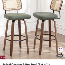 *NEW* Wayfair Green Swivel Bar Stools