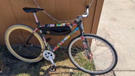 Fixed Gear Single Speed Bike with Sticker Wrap