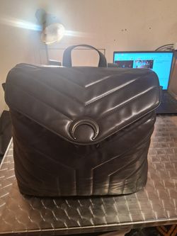 NEW Women's KIHILIST BLACK FAUX LEATHER QUILTED BACKPACK