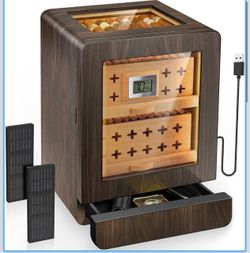 Large Cigar Humidor with Digital Hygrometer