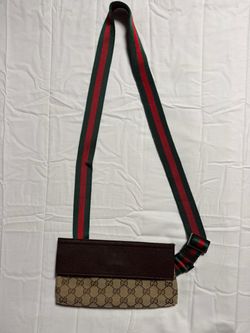 Gucci GG Monogram Canvas Shoulder Bag / Waist Pouch with WGACA Card