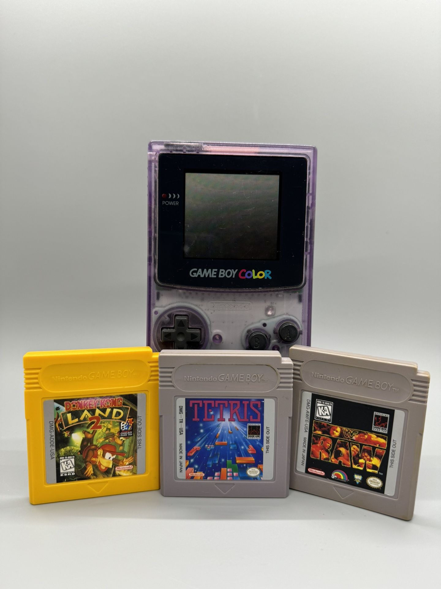 Atomic Purple Nintendo Game Boy Color Handheld System W/Games