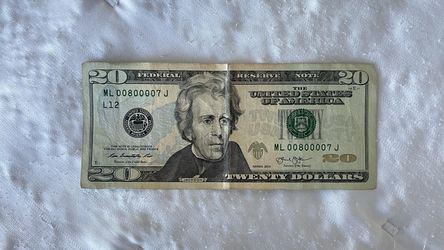 $20 Dollar Bill  2013 FANCY Serial Number REPEATER Six Zeroes