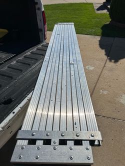 8 ft. - 13 ft. x 14 in. Telescoping Aluminum Extension Plank with 250 lb. Load Capacity
