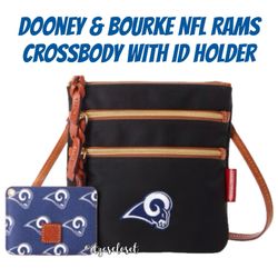 Dooney & Bourke NFL Rams N S Triple Zip Crossbody with ID holder NWT