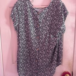 Black and white dress top