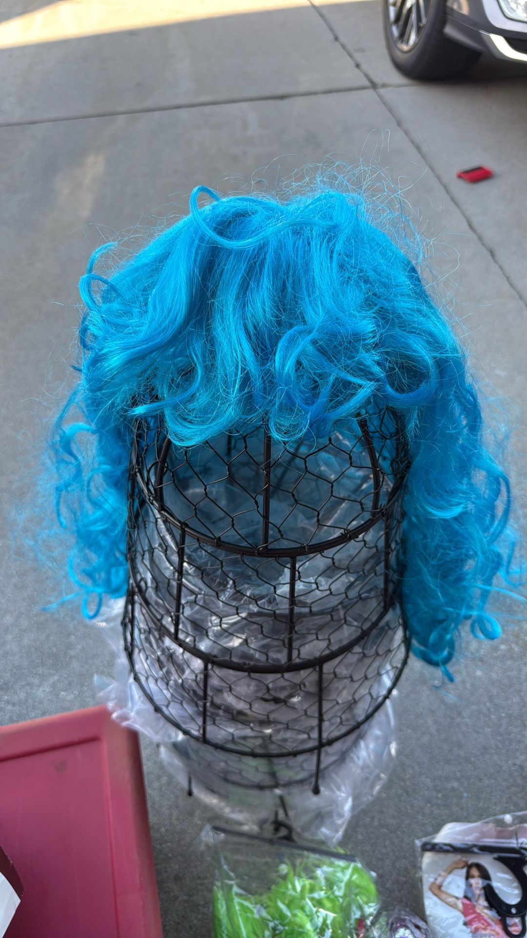 Blue Wig For Halloween