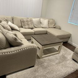 Sectional And Coffee Table 