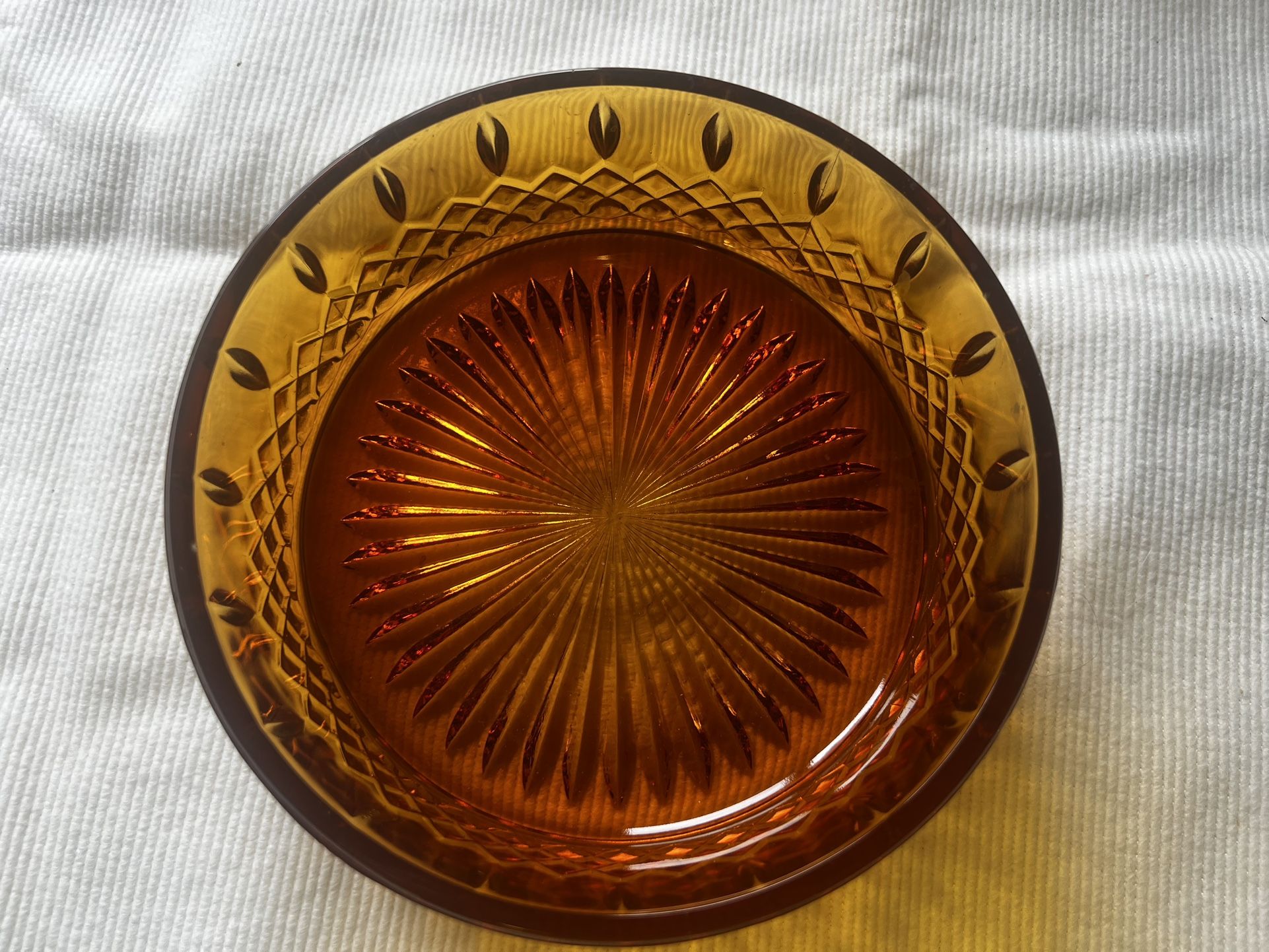 Vintage MCM Amber Colored Candy Bowl