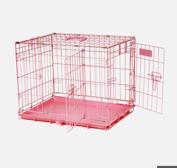 Small Pink Dog Crate