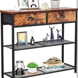 Furologee Console Sofa Table with Storage Shelf