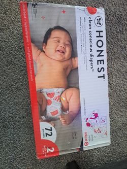 Sz 2 Honest Brand Diapers New (72)