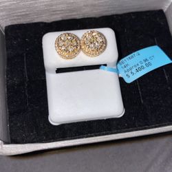 14k Earrings Vvs diamonds