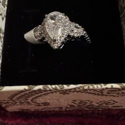 Size 8 Sterling Silver Moissanite 2ct