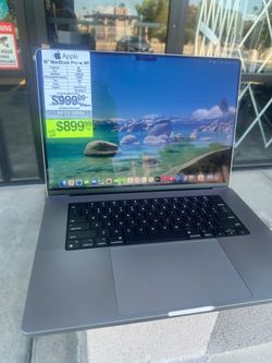 16" MacBook Pro Retina M1 Pro 10-Core CPU, 16-Core GPU, 16GB Ram, 512GB SSD 2021