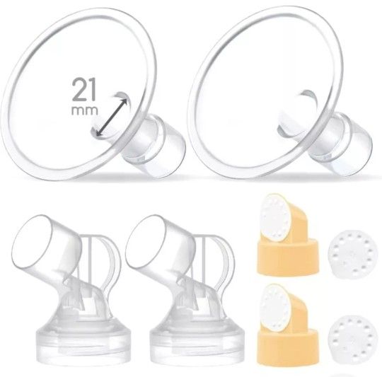 2X Detachable Breastshield (21mm) with Valve Membrane and Connector