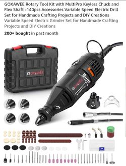 NEW ROTARY TOOL KIT W MULTIPRO KEYLESS CHUCK AND FLEX SHAFT