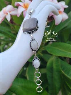Sterling Silver 925 bracelet with Multi-Stone