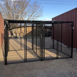 Extra Large Outdoor Heavy Duty Dog Kennel Cage With x 2 Stalls 5”x7” Each Stall  