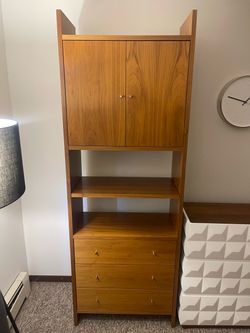 Room & Board Addison Dresser Cabinet Bookcase in Walnut