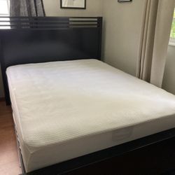 Bed Frame + Serta Queen Mattress