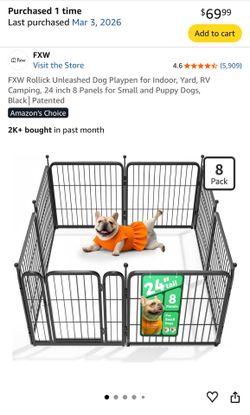 8 panel dog play pen
