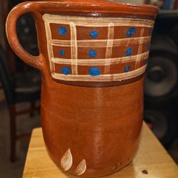 Large 3-Gallon Terracotta Pitcher – Hand-Painted Handcrafted Spanish Folk Art 