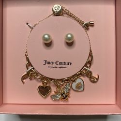 Juicy Couture Gold Played Bumbler Bee Charmed Bracelet Brand New