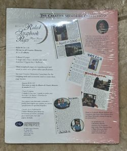New Creative Memories 8.5 X  11 Ruled Scrapbook Pages