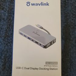 WAVLINK 10-in-1 USB C Hub, Type C to Dual Monitors 4K HDMI+VGA and 100W PD Charging for Thunderbolt 3/4, USB-C, Dell XPS 13/15, MacBook Pro, Lenovo PC
