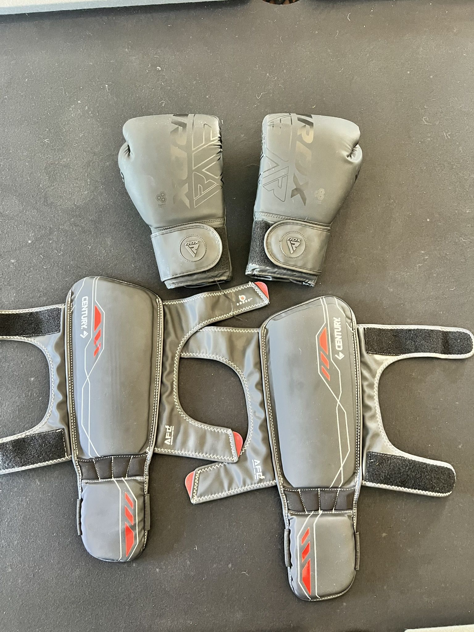 Muy Thai Shin Guards And Gloves