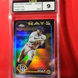 2024 Topps Chrome Yandy Diaz Refractor Parallel #107 UCG MINT 9
