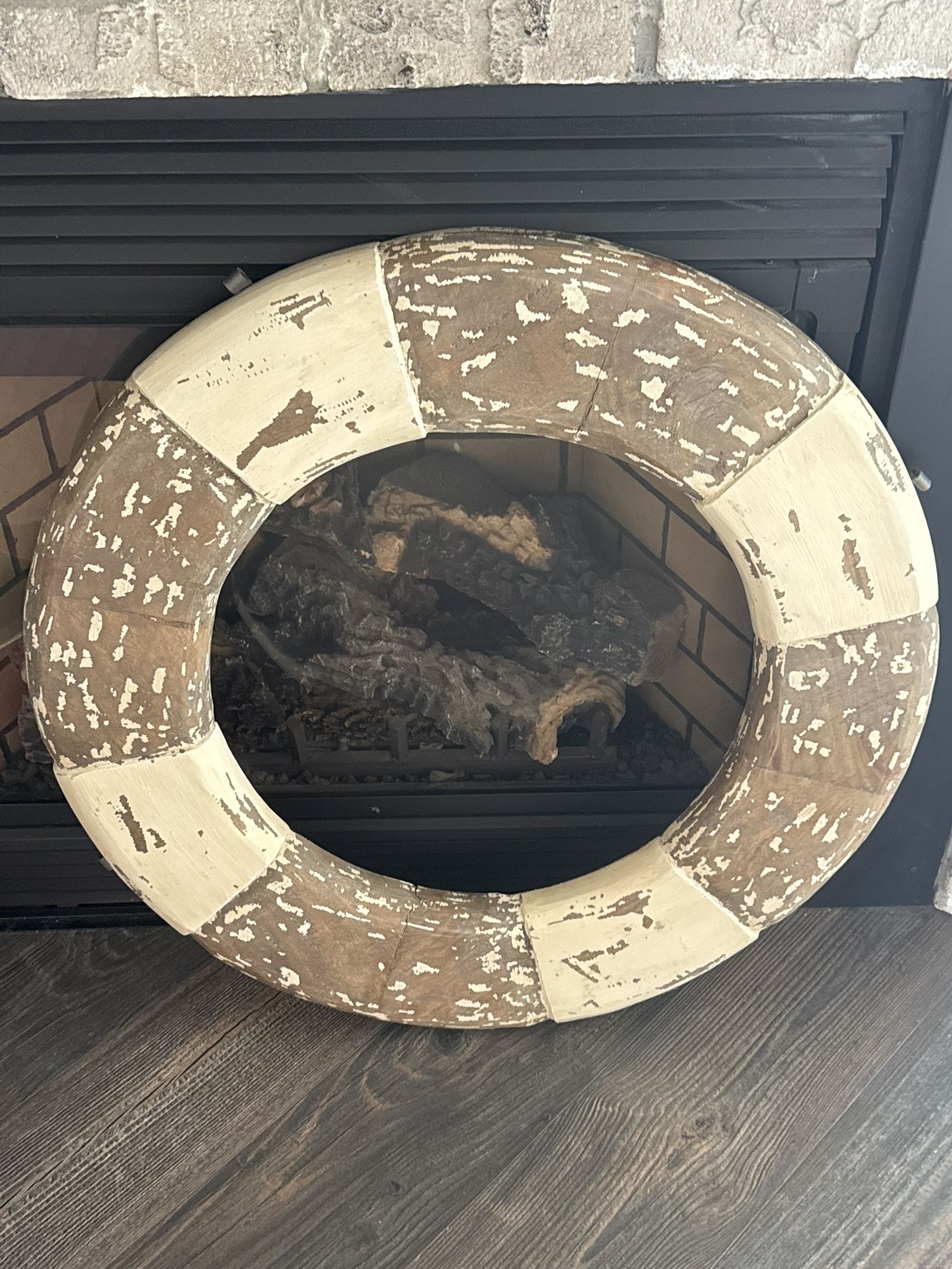 Pottery Barn Vintage Wooden Life Preserver Wall Decor