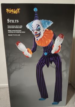 Spirit Halloween 8ft Stilts The Clown Animatronic