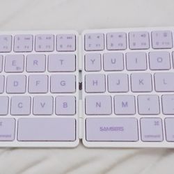 Purple Foldable Bluetooth Keyboard