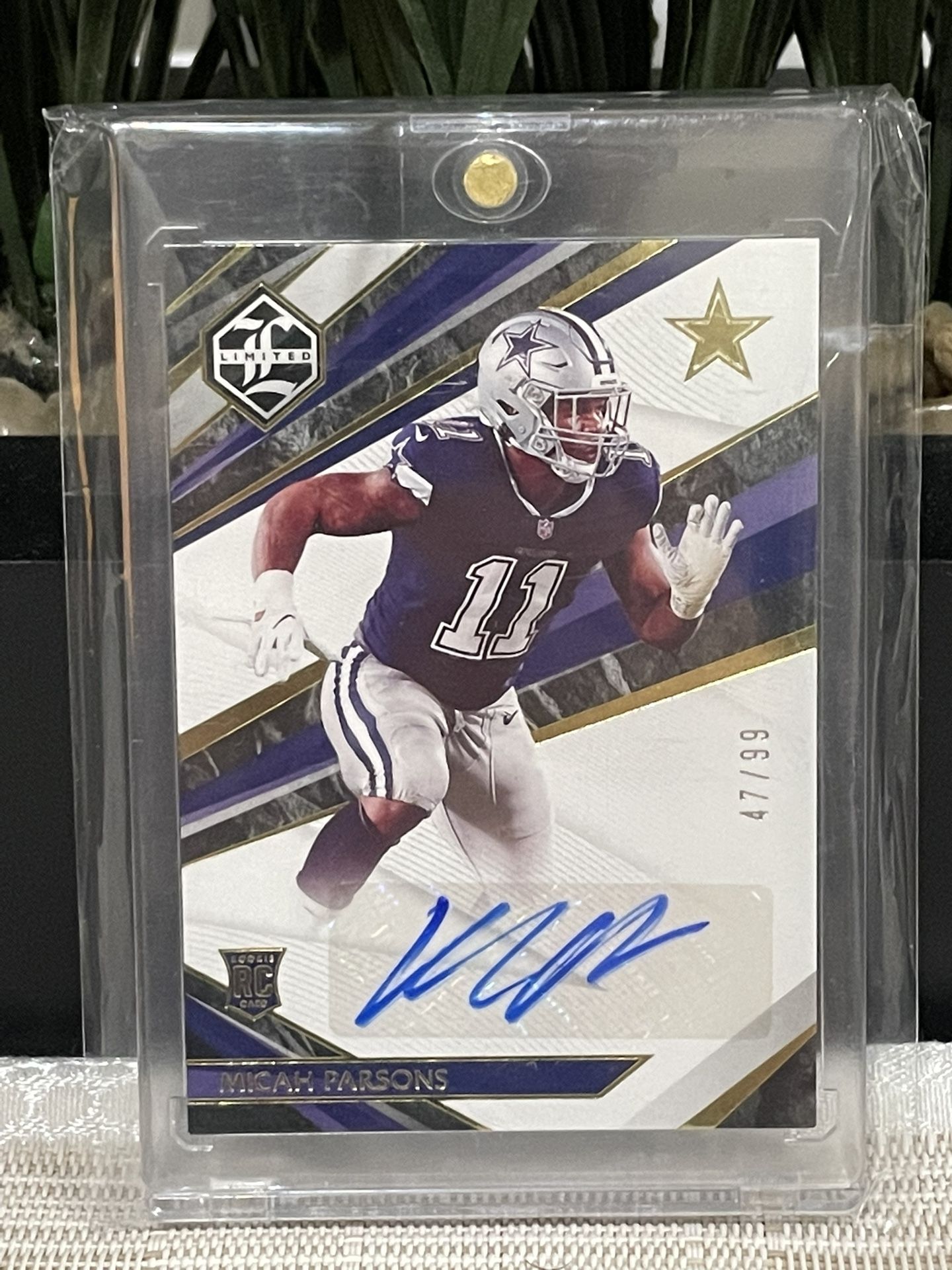 Micah Parsons AUTOGRAPHED and NUMBERED rookie card $100