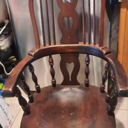 Antique solid wood chair - $150