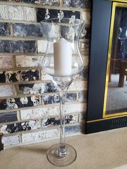 8 tall glass hurricane vase candle holder centerpieces 